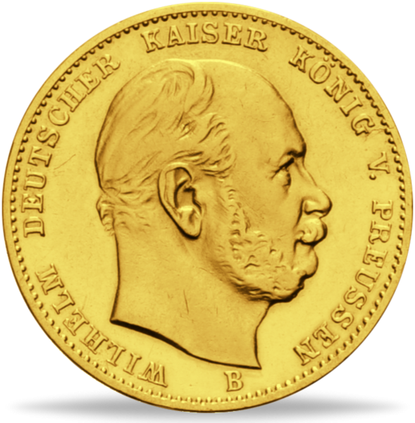 10 Mark 1878 B (J.245), Wilhelm I. (vz/st) - Münze Vorderseite