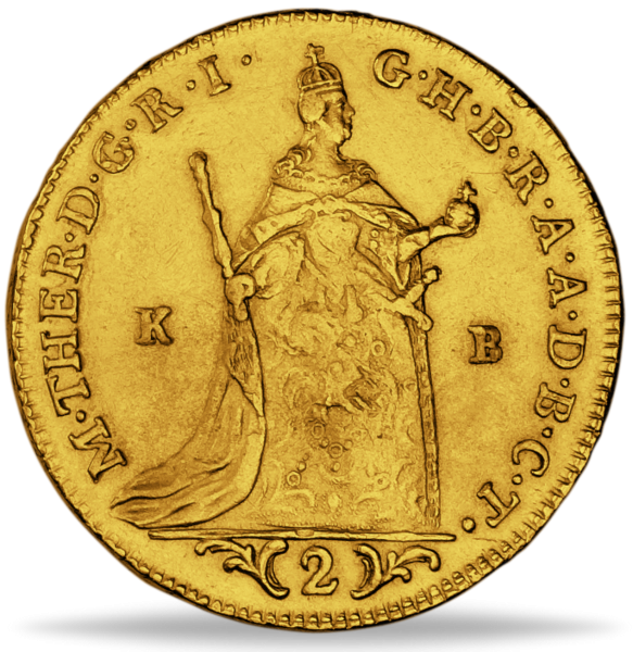2 Dukaten Maria Theresia - Vorderseite Münze