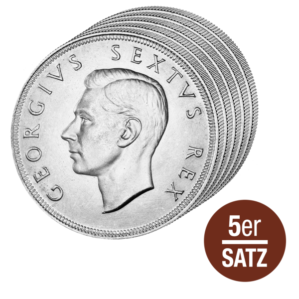 5 Mz. Silber-Satz Südafrika - Satzbild