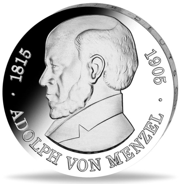 5 Mark der DDR Adolph von Menzel - Münze Vorderseite