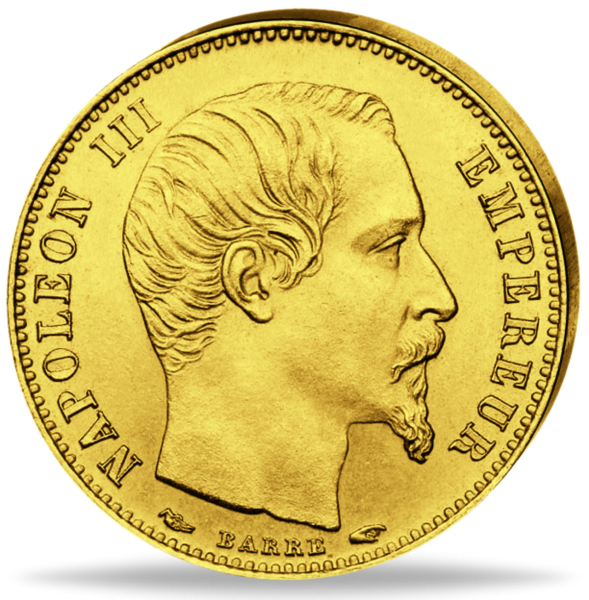 5 Francs Napoleon 1854 - Vorderseite Münze