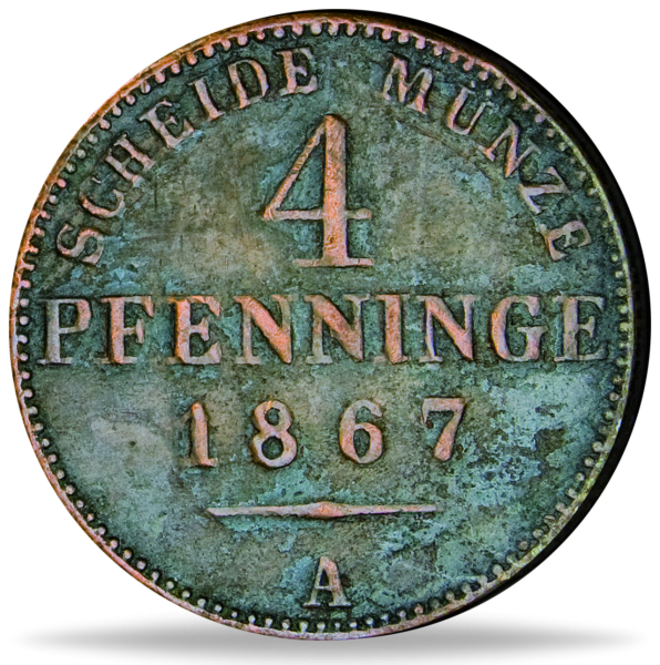 Königreich Preußen, 4 Pfennig 18411860, König Friedrich Wilhelm IV