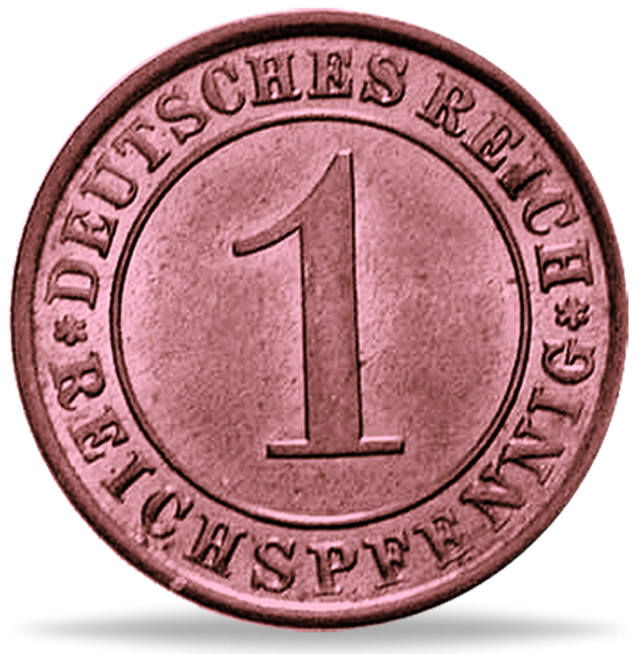Weimarer Republik, 1 Pfennig Reichspfennig - Münze Vorderseite