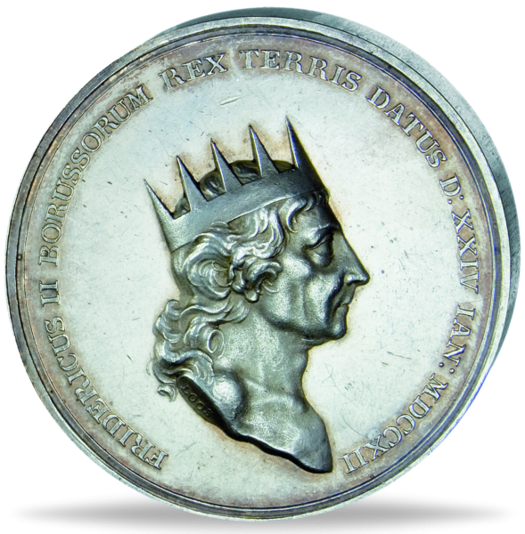 Silber-Gedenkprägung König Friedrich II. mit Strahlenkrone - Vorderseite Münze