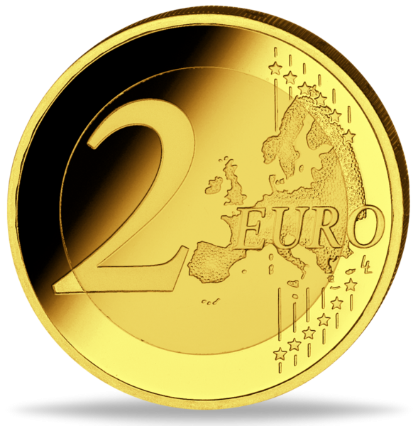 2 Euro „Michaeliskirche“ 24 Karat-Goldveredlung - Münze Vorderseite