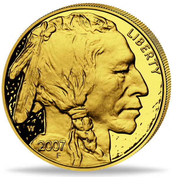 USA, 50 Dollar Büffel - Gold, 2007, Polierte Platte - Vorderseite