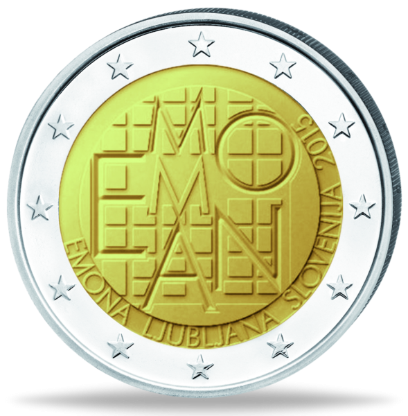2 Euro Emona - Ljubljana - Münze Vorderseite