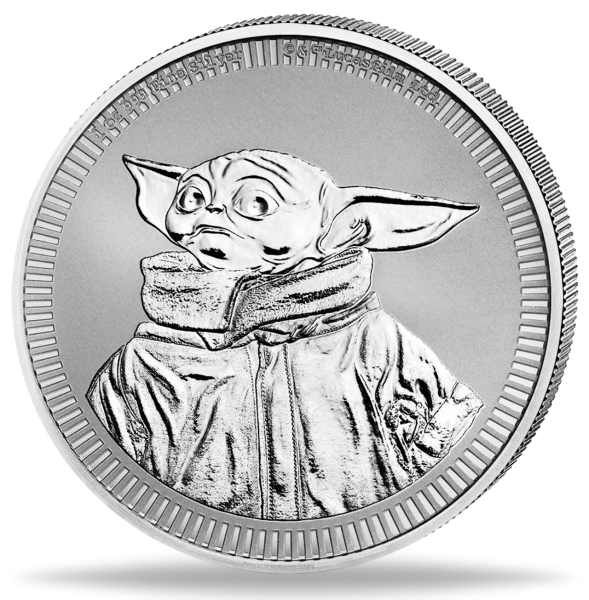 2 $ Baby Yoda, Star Wars - Münze Vorderseite