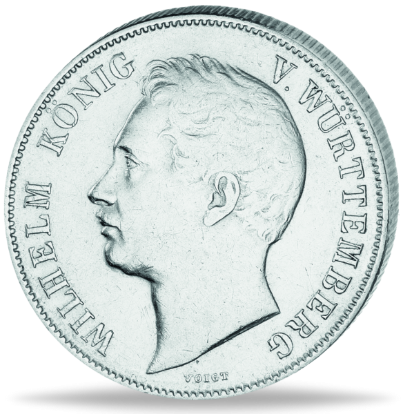 1 Gulden Wilhelm - Vorderseite historische Silbermünze