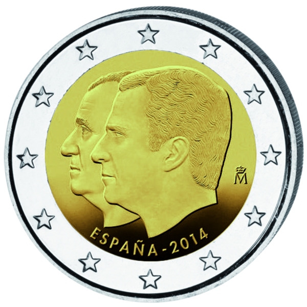 2 Euro Thronwechsel - Münze Vorderseite