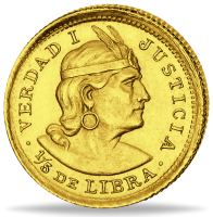 1/5 Libra Indianerkopf - Münze Vorderseite 1/5 Libra Indianerkopf - Münze Vorderseite