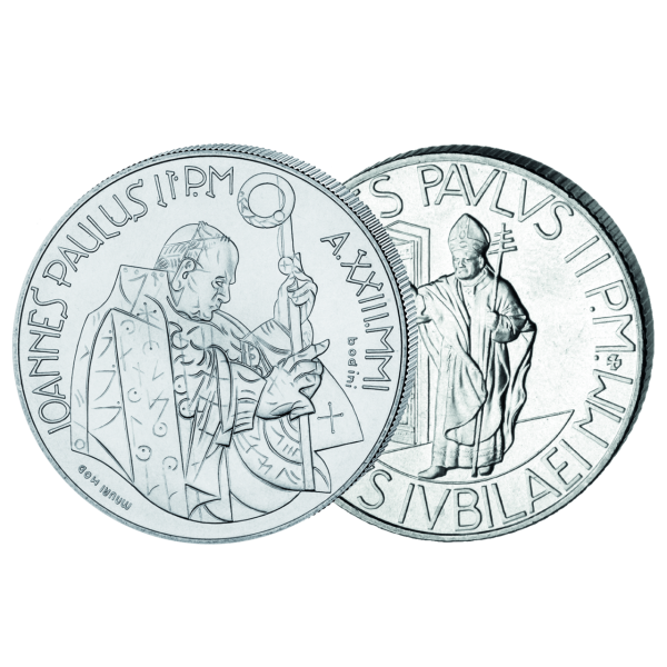 Silber-Satz Papst Johannes Paul II.  Münzen-Versandhaus Emporium-Merkator