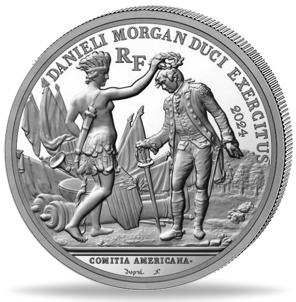 Frankreich, 20 Euro Schlacht bei Cowpens, 2024, 1 oz Silber - Münze Vorderseite