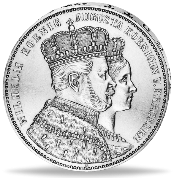 Vereinstaler Krönung Wilhelm I. - Vorderseite Münze