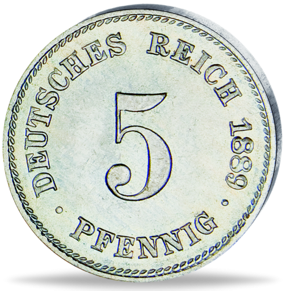 5 Pfenning 1874-1889 kleiner Adler Jäger 3 - Münze Vorderseite