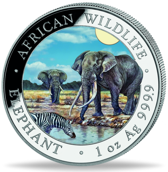 100 Shilling Elefant 2026, African Wildlife, Tagdesign - Münze Vorderseite