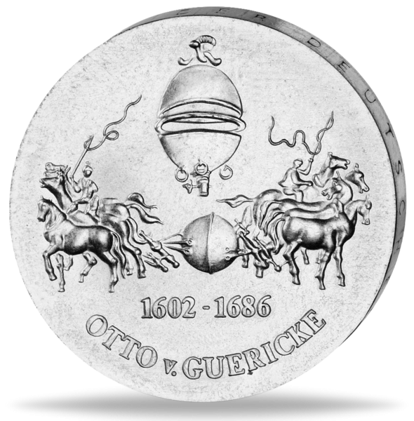 10 Mark der DDR Otto von Guericke Silber-Probe - Vorderseite Münze