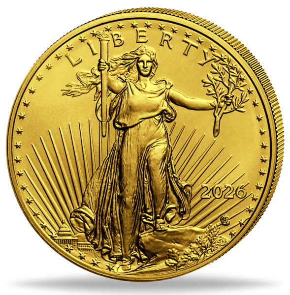 50 Dollar Eagle 1 Unze Gold - Münze Vorderseite