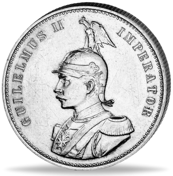 1/2 Rupie Wilhelm II. - Uniform - Vorderseite Münze