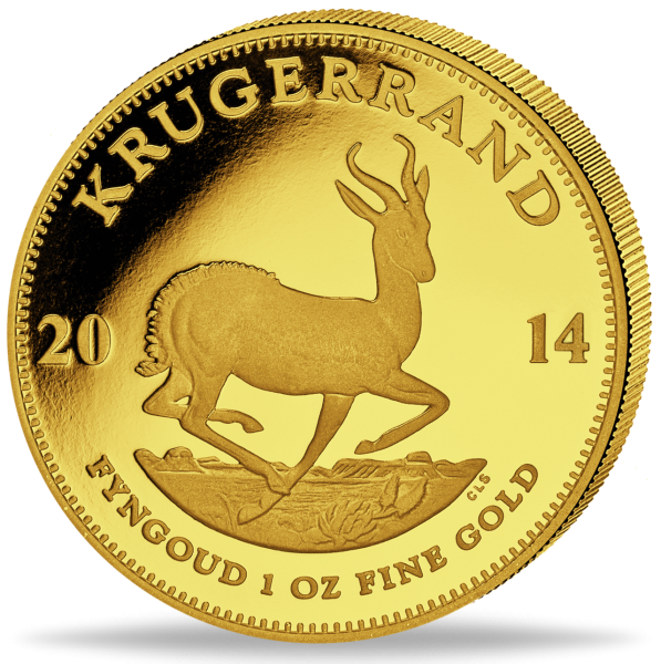 Südafrika, Krügerrand 1 Unze Gold 2014 - Münze Rückseite