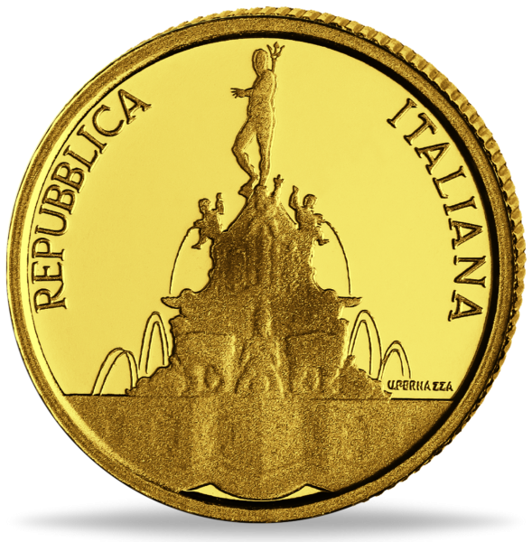 10 Euro Neptunbrunnen in Bologna - Münze Vorderseite