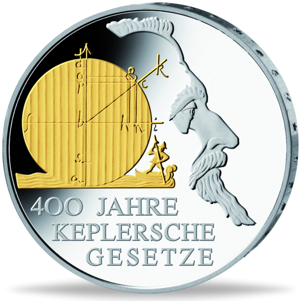10 Euro Keplersche Gesetze - Vorderseite Münze