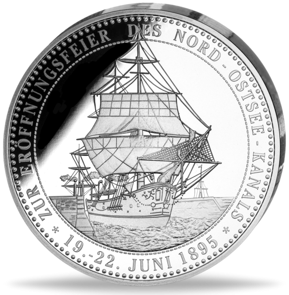 Vollsegler Germania Nord-Ostsee-Kanal-Gedenkprägung - Medaille Vorderseite