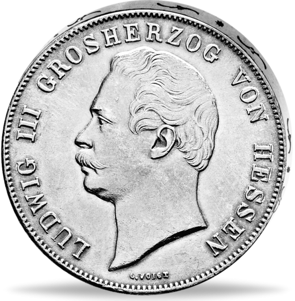 Doppel Gulden Hessen Ludwig III - Vorderseite Münze