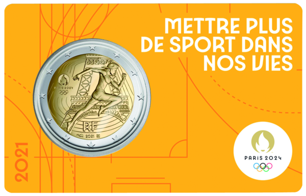 2 Euro Übergabe Olympische Fahne - Münze Vorderseite