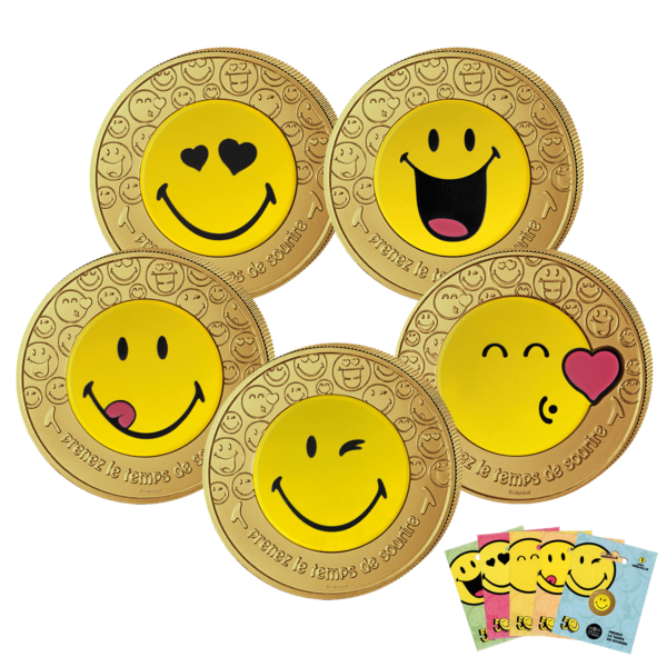 Smiley Münzen Satzbild