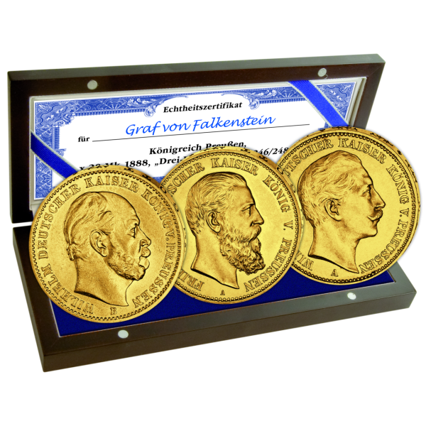 Königreich Preußen, 3x 20 Mark Drei-Kaiser-Jahr 1888 - Satzbild