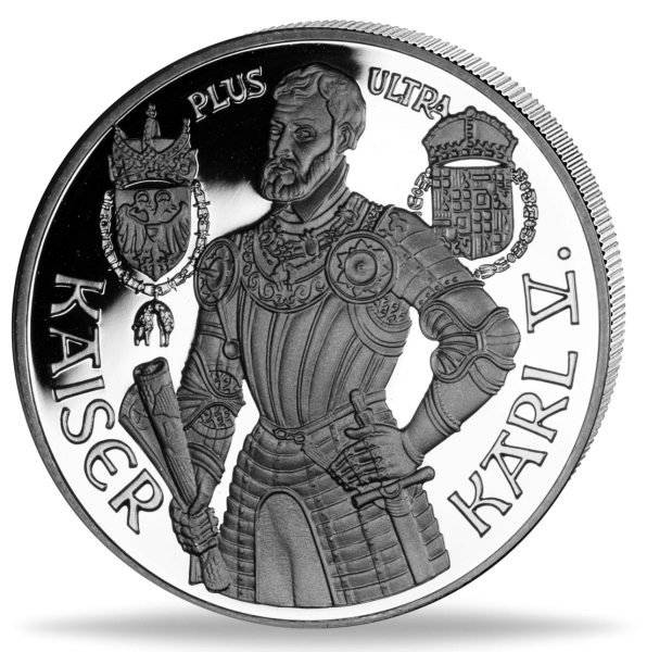 100 Schilling Kaiser Karl V - Vorderseite Münze
