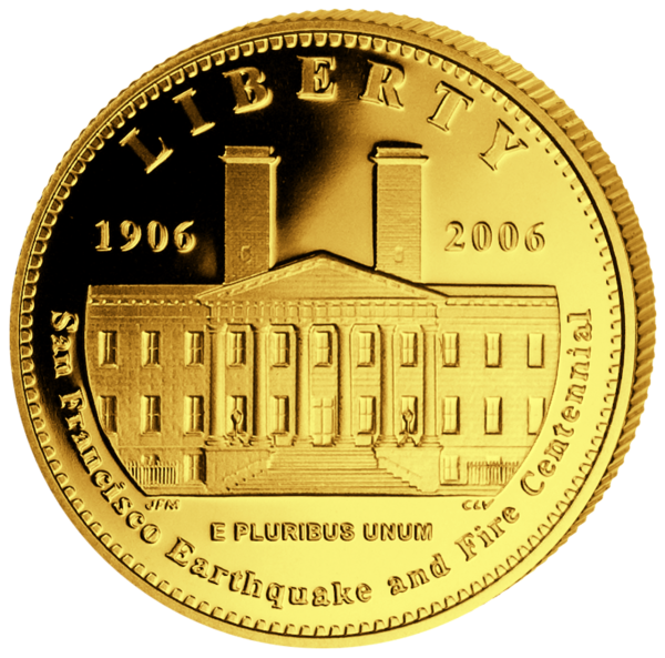 5 Dollar San Francisco - Münze Vorderseite