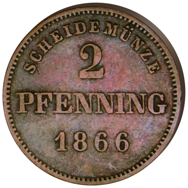 2 Pfennig Königreich Bayern - Münze Vorderseite