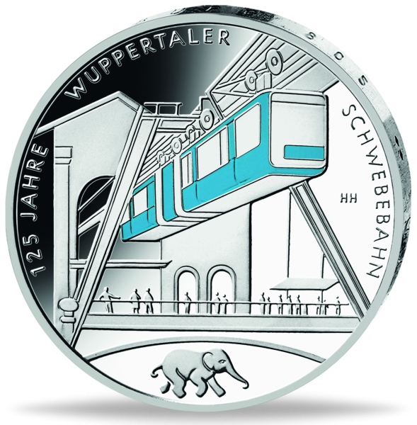 35 Euro 125 Jahre Wuppertaler Schwebebahn, 2026, PP - Münze Vorderseite