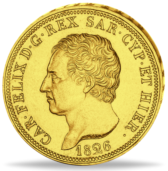 80 Lire Carl Felix - Münze Vorderseite
