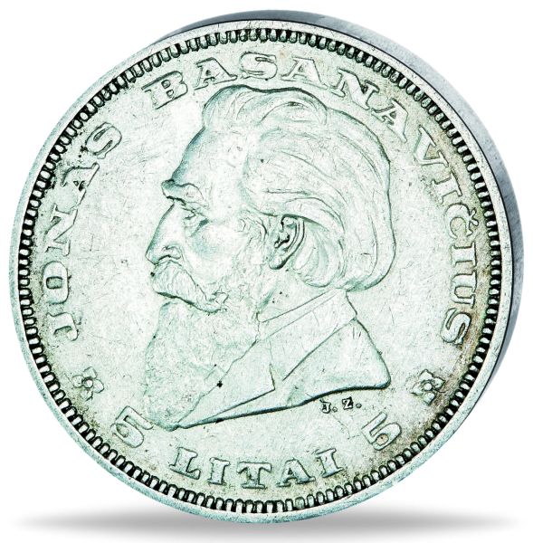 5 Litai Basanavicius - Vorderseite Münze