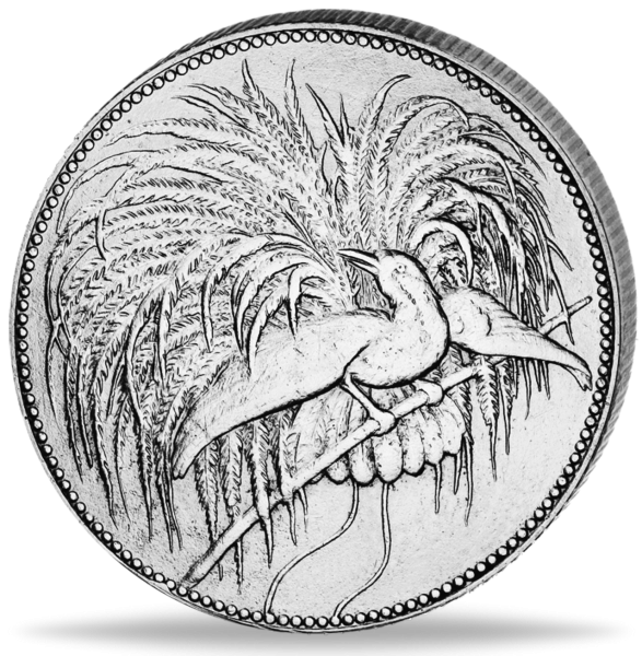Kolonien, 5 Mark 1894, Paradiesvogel - Vorderseite Münze