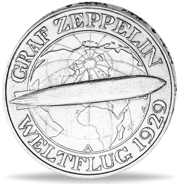 3 Reichsmark Graf Zeppelin - Vorderseite Münze