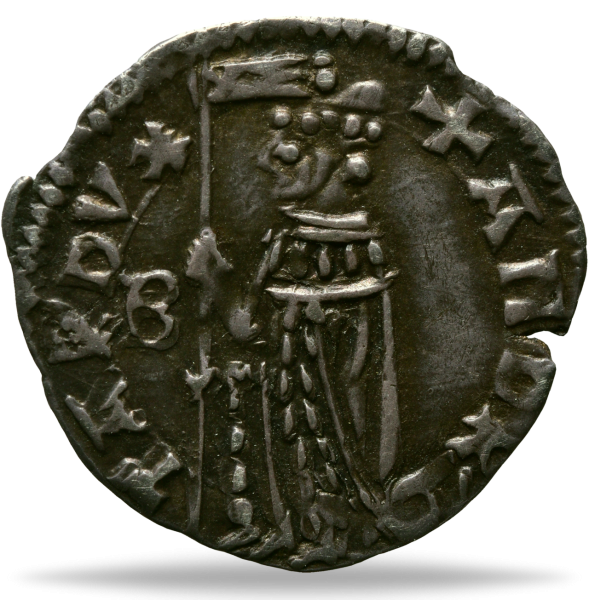 Venedig Soldino con leone in soldo 1368-1382 Andrea Contarini Münze Vorderseite