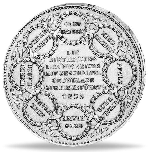 Taler Einteilung 1838 - Münze Rückseite