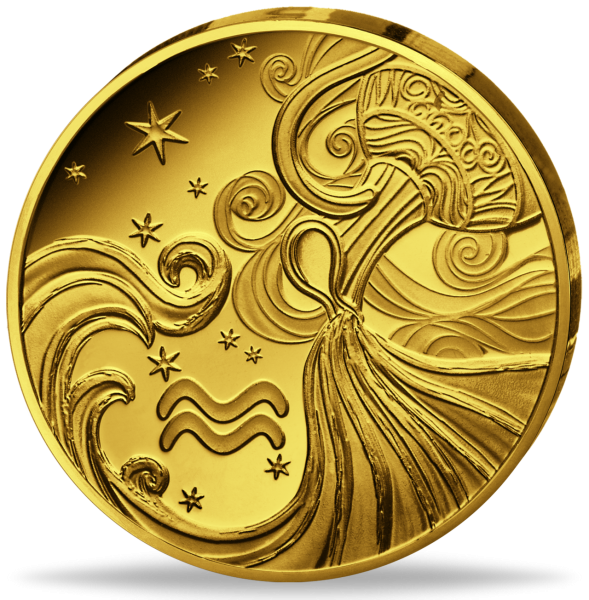Frankreich, 5 Euro Wassermann, 2026, 0,5 g Gold, PP - Münze Vorderseite
