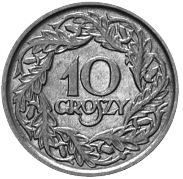 Polen 10 Groszy 1923 - Münze Vorderseite
