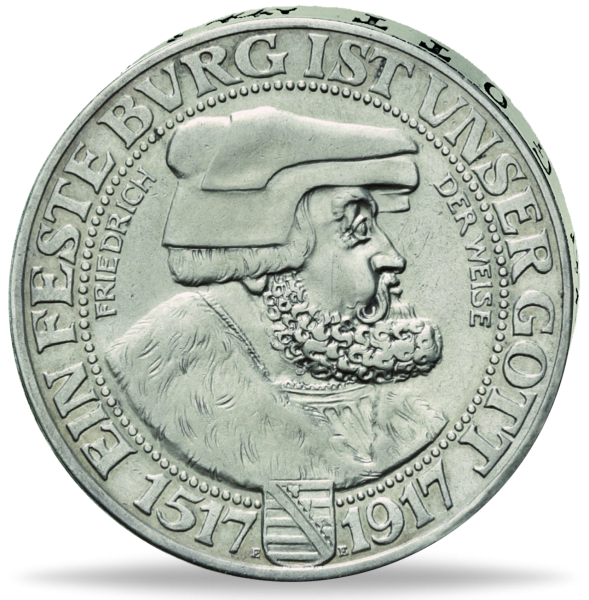 3 Mk Sachsen Friedr. d Weise - Münze Vorderseite