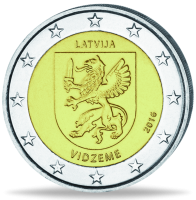 2 E Vidzeme Region - Münze Vorderseite 2 E Vidzeme Region - Münze Vorderseite