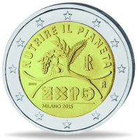 2 Euro „Expo 2015 in Mailand“ - Münze Vorderseite 2 Euro „Expo 2015 in Mailand“ - Münze Vorderseite