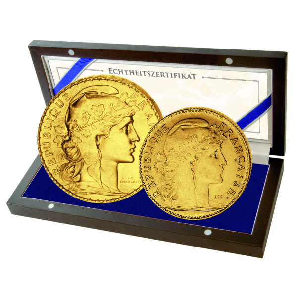 10 + 20 Französische Francs Marianne - Satzbild