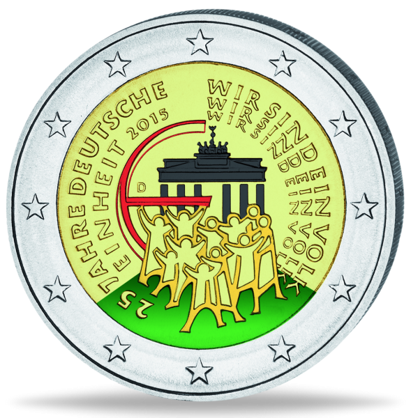 2 Euro 25 Jahre Deutsche Einheit - Vorderseite Münze