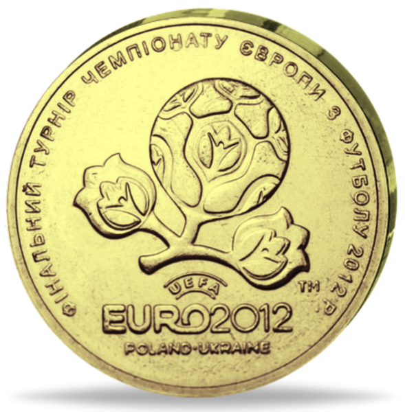 1 Hrywnja Fußball-EM 2012 - Münze Vorderseite