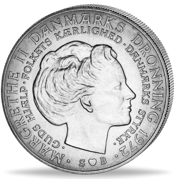 10 Kronen Königin Margrethe II. - Silber - Münze Vorderseite